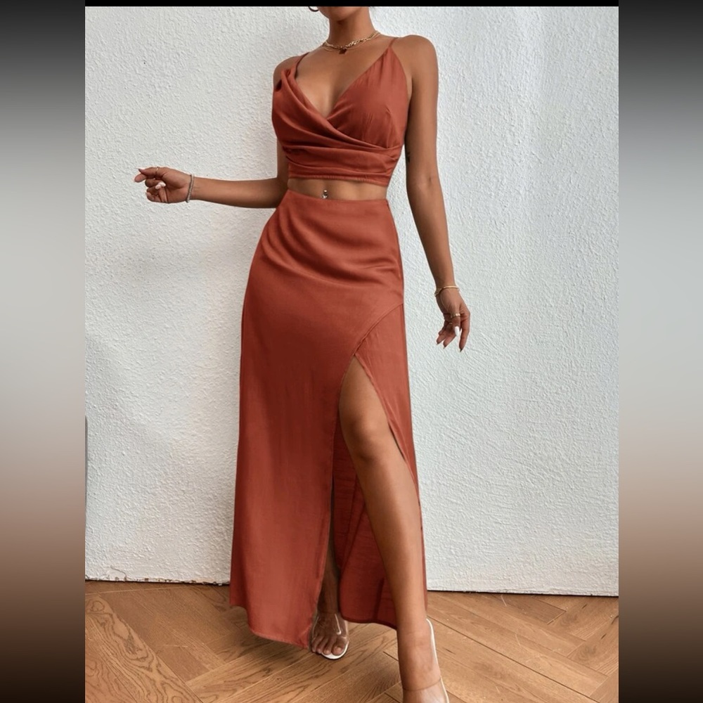 New 2-piece set medium copper color